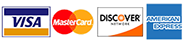 Visa Mastercard Discover American Express credit card icons